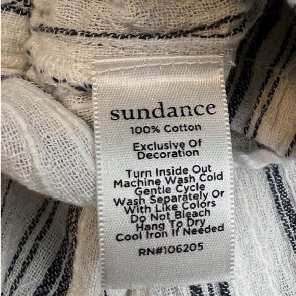 Sundance Breezy White and Navy Blue Striped Pants - Picture 7 of 10